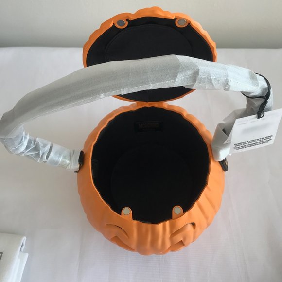 π SS20 Moschino Couture Jeremy Scott PUMPKIN ORANGE BAG HALLOWEEN *DEFECT*π - Picture 11 of 12